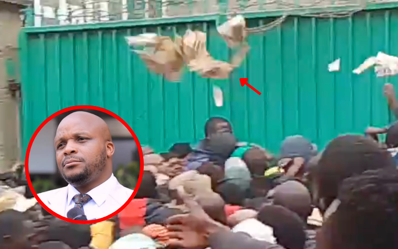 VIDEO: Jalang'o forced to toss cash to crowd in Kayole, flee after rally turned chaotic