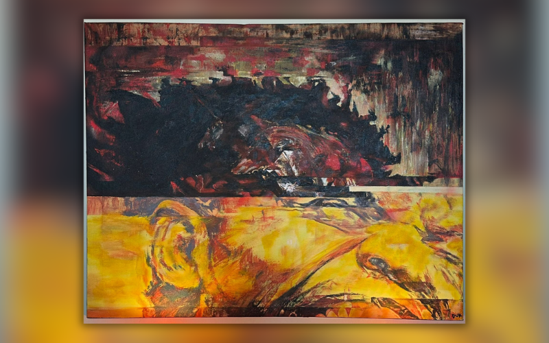 Artist Ryan Engoke's debut show turns grief, motion into layered visual narratives
