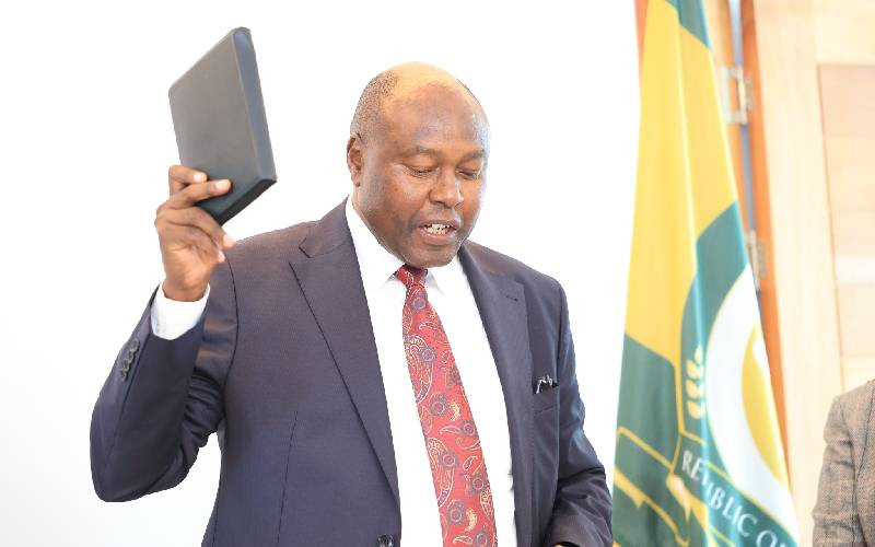 CJ Koome swears in Meja as PSC chair