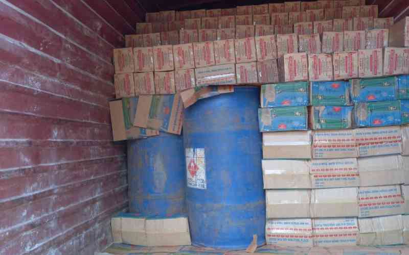 Police intercept lorry carrying illegal ethanol in Webuye