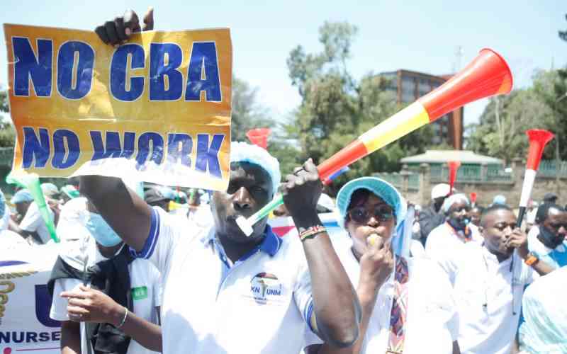 Nurses' strike enters 28th day as unions report gains in county talks