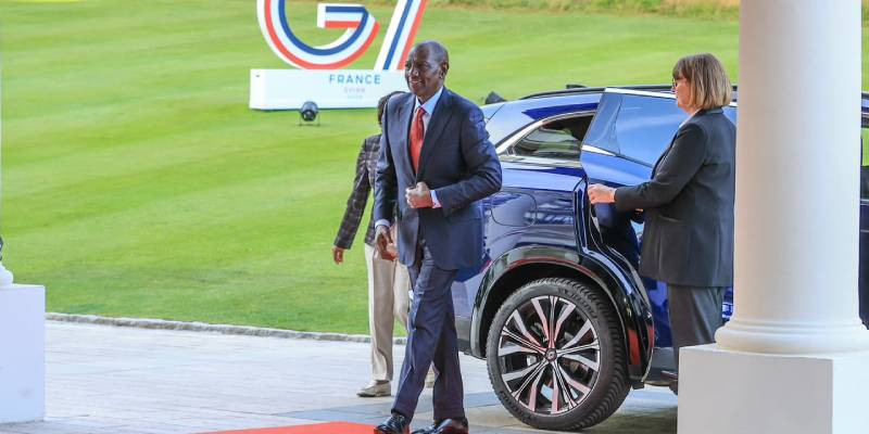 Ruto arrives in France for G7 Summit