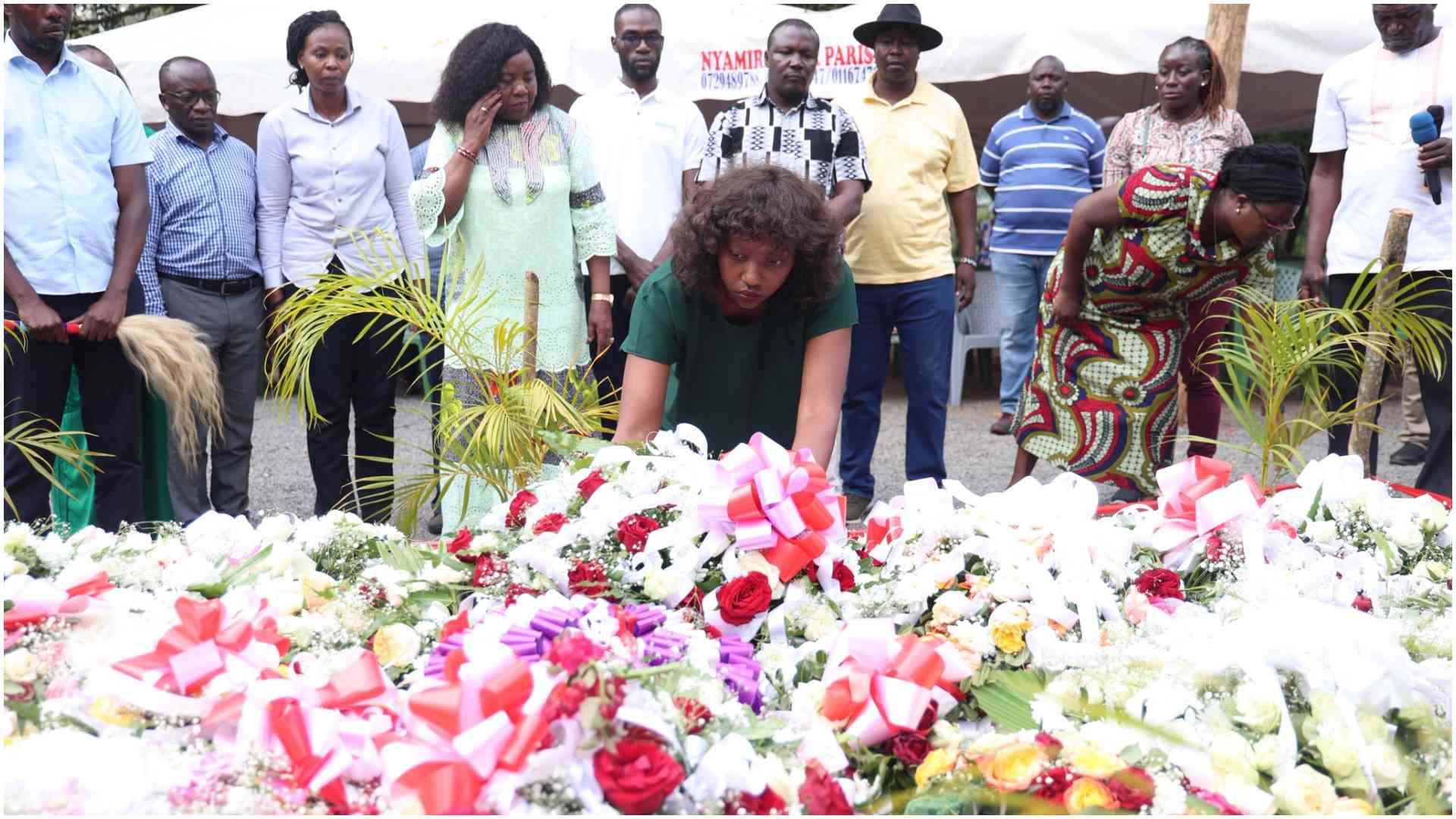 Charlene Ruto lays wreath at Raila Odinga' grave, visit Oginga Odinga mausoleum in Bondo
