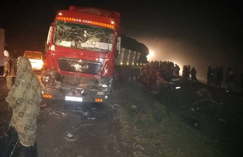 Five killed in grisly road accident