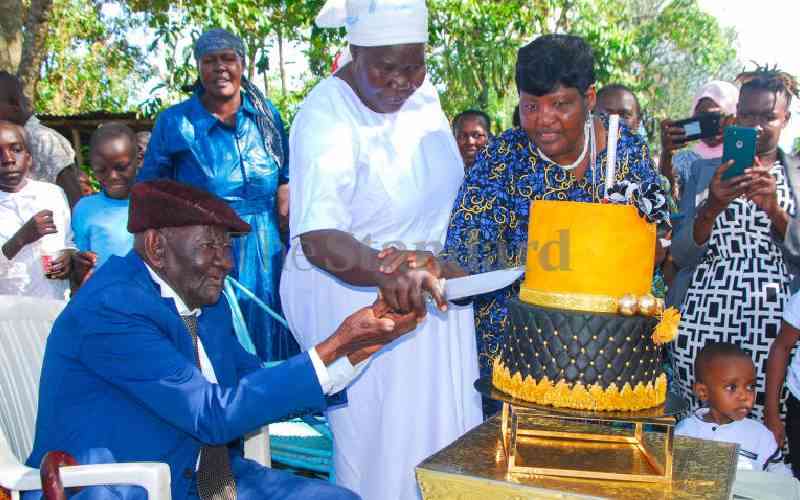 Gen Ogolla's family celebrates father's 100th birthday
