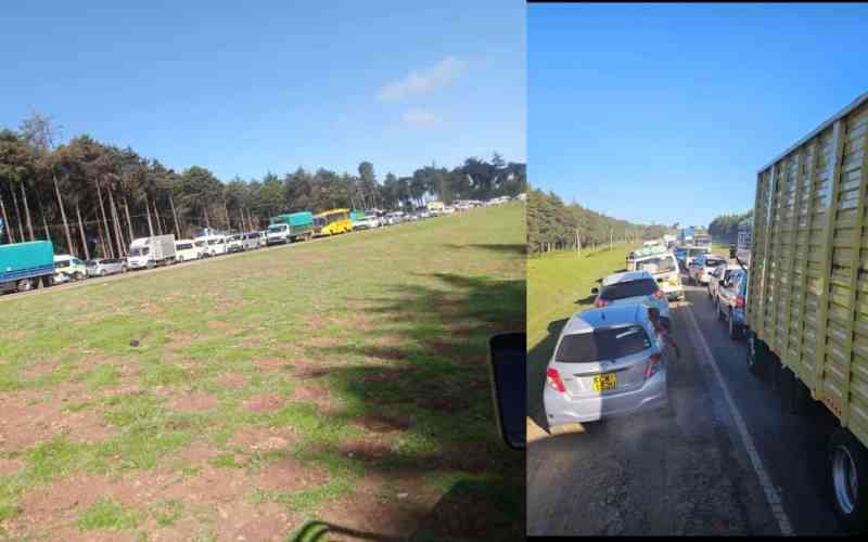 Travellers stranded along Nairobi-Nakuru highway