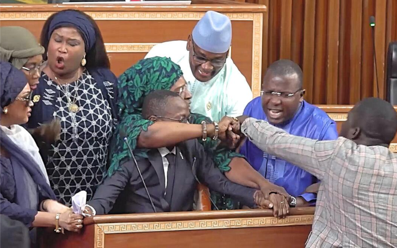 VIDEO: Senegal Parliament descends into chaos after opposition MP was forcibly removed