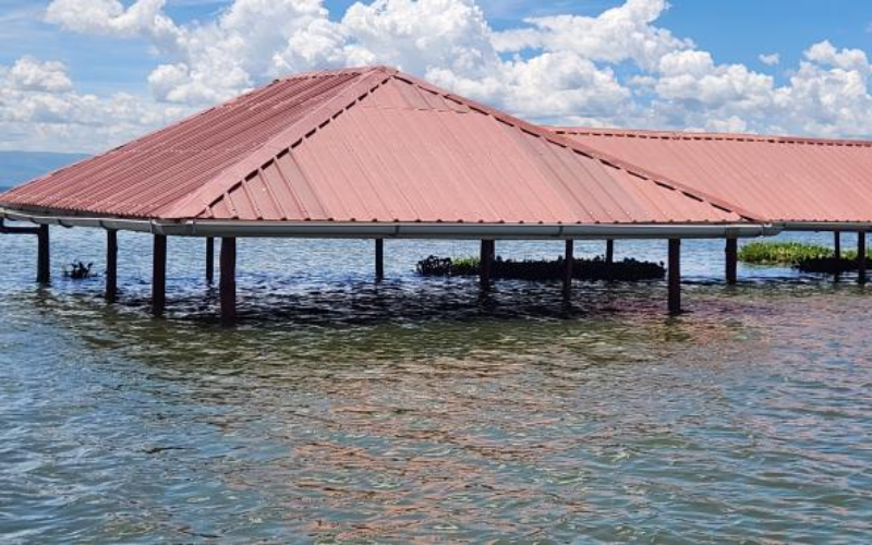 Lake Naivasha's rising waters submerge fuel pipeline, threaten power station