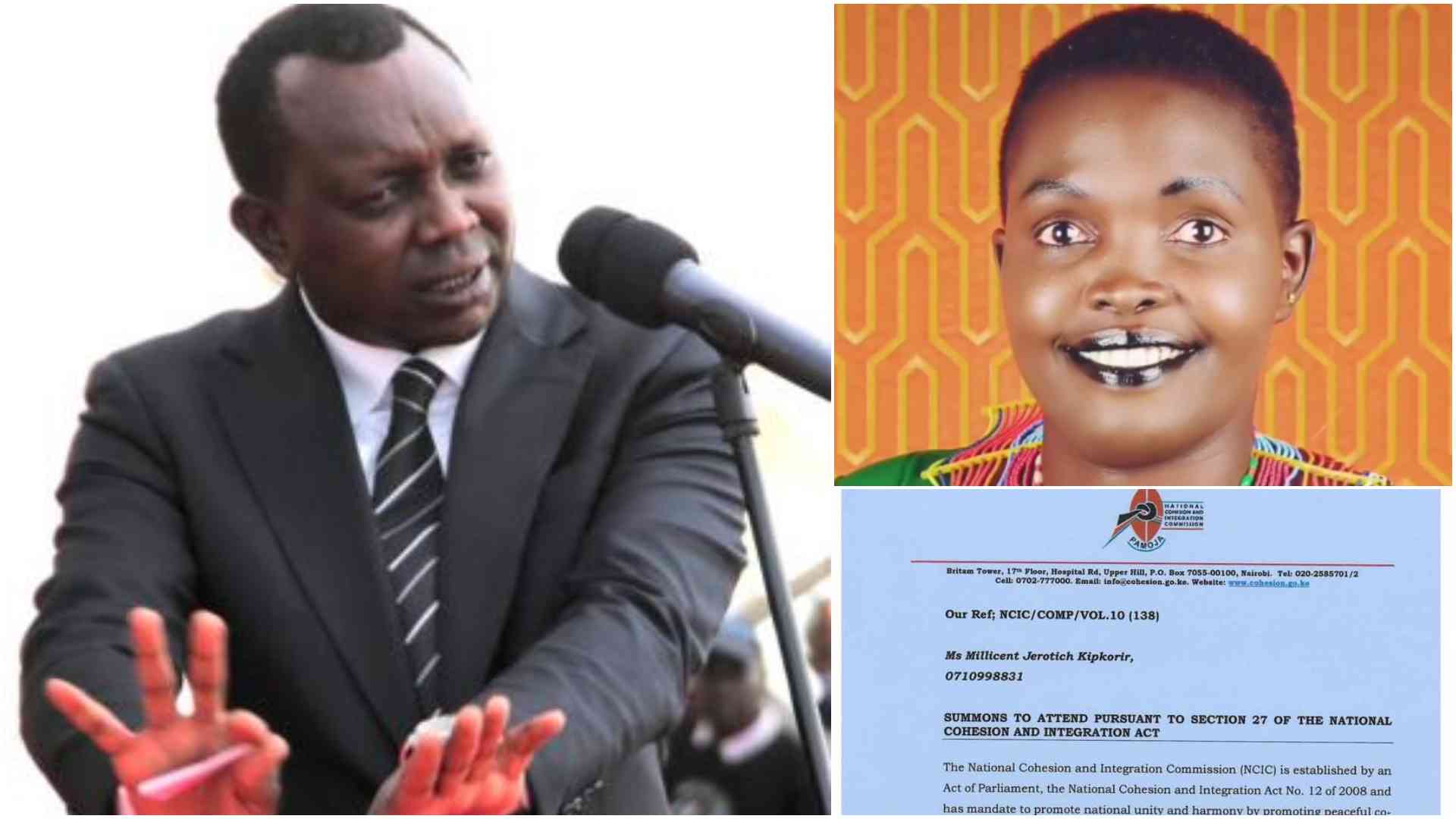 Oscar Sudi lashes out at NCIC after commission summoned Marakwet Daughter over hit song 'Arap Ruto': "Upuzi"