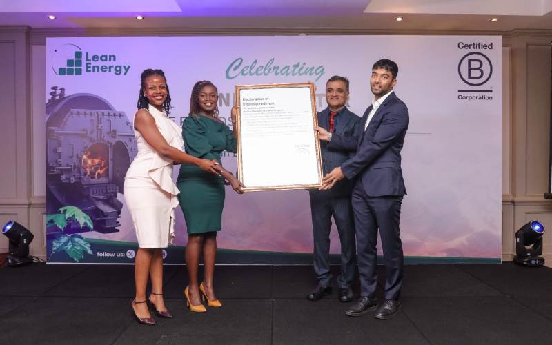 Kenyan energy firm Lean Energy earns B Corp certification
