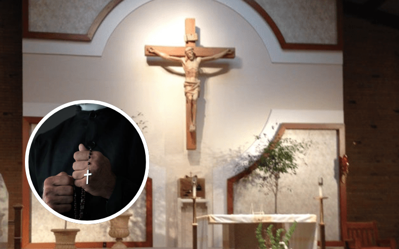 VIDEO: Catholic priest killed after giant cross fell on him during church service