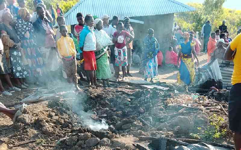 Night prayers leave Homa Bay family in grief after loosing two minors in house fire