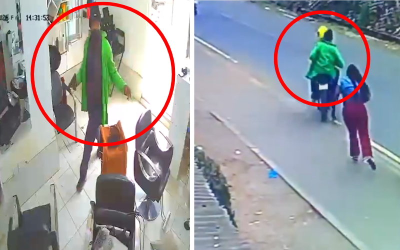 VIDEO: Masked gunman raids Ruaka salon, escapes on motorcycle after firing shots