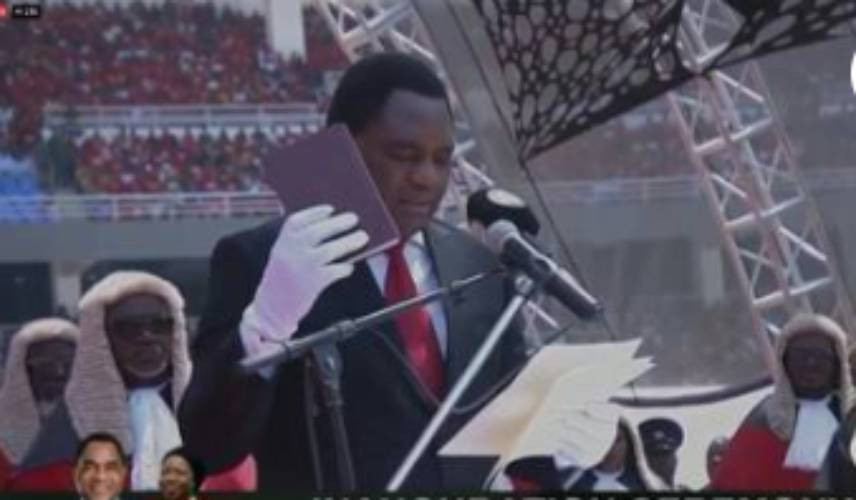 Zambia's Hichilema sworn in for a second term