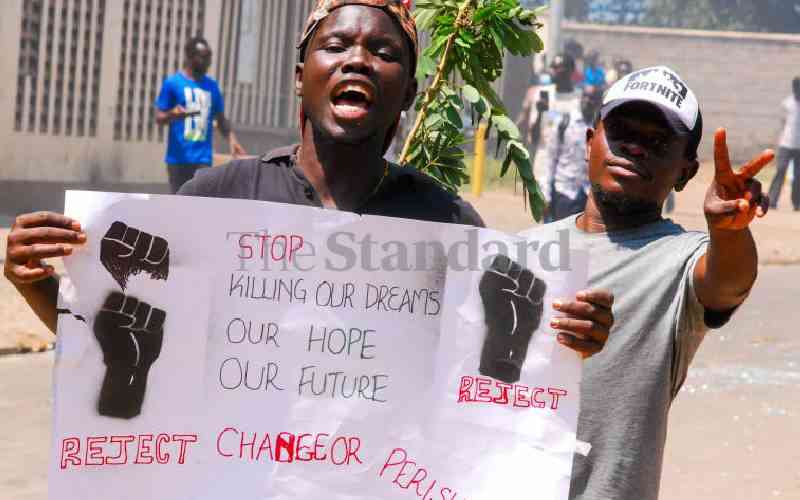 Gen Z demonstrators in Turkana...