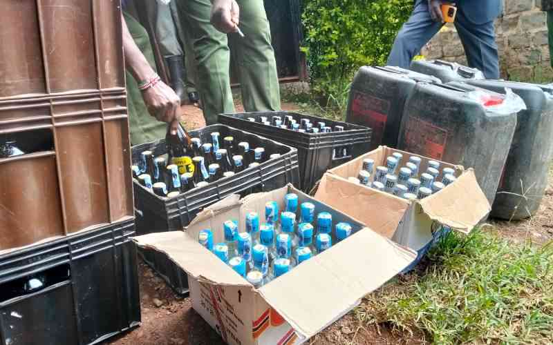 Illicit alcohol factory exposed in Nyeri as MCA aspirant goes on the run