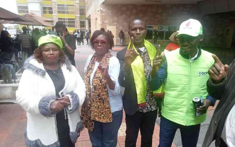 Return of Gachagua: Crowds gather at JKIA, anti-riot police in tow