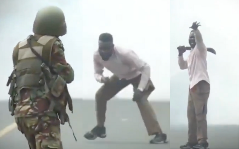 Panga wielding Nakuru man daringly charges at police during demos over fatal shooting