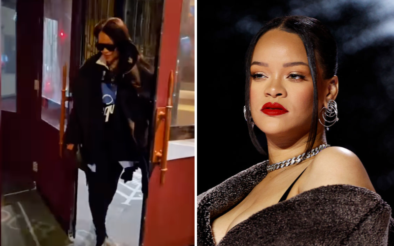 Rihanna hit by heavy glass door after bodyguard fails to hold it, laughs off incident