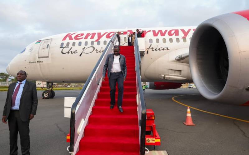 President Ruto jets back into the country.