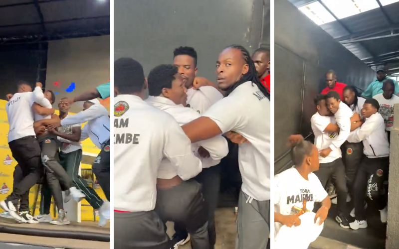 Drama as Majembe, Mbavu Destroyer exchange jabs during 'Vurugu' press conference