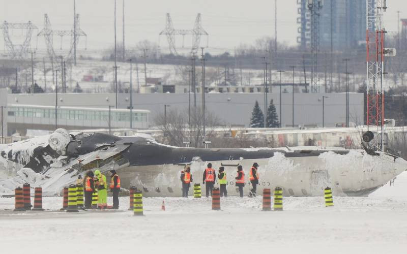 Video shows Toronto plane's hard landing before flipping