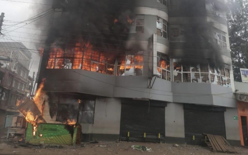 Three arrested over Magunas Supermarket fire during Saba Saba protests