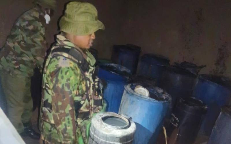 Police bust illegal distillery in Kericho, seize machinery