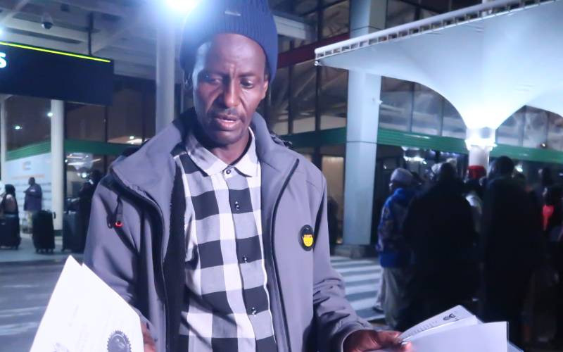 'I was shot, my teeth clobbered out': Repatriated Kenyans arrive at JKIA