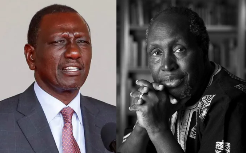 President Ruto mourns Ngugi Wa Thiong'o in moving tribute: "Courageous literary giant"