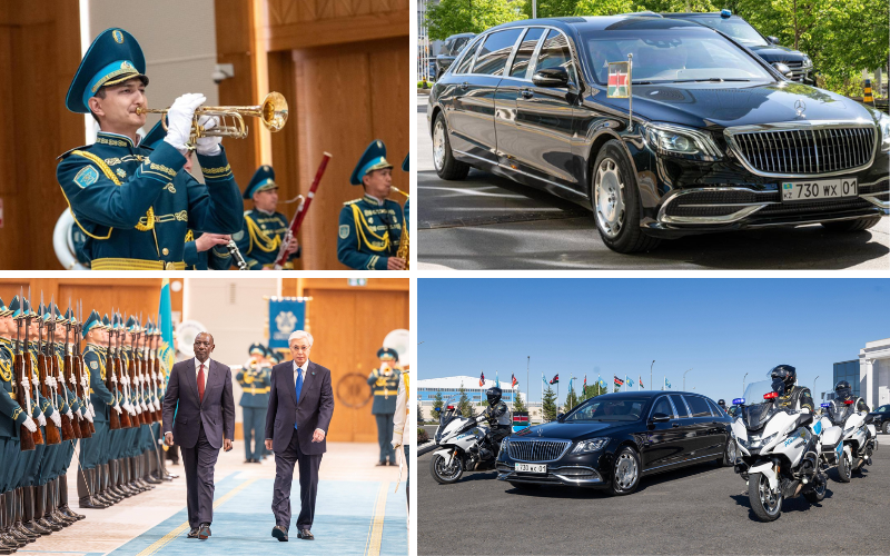 PHOTOS: Maybach ride, guard of honour; Ruto receives king-like reception in Kazakhstan