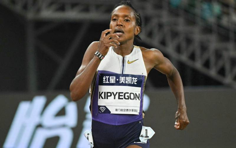 Serial world record breaker Kipyegon falls short in 3,000m