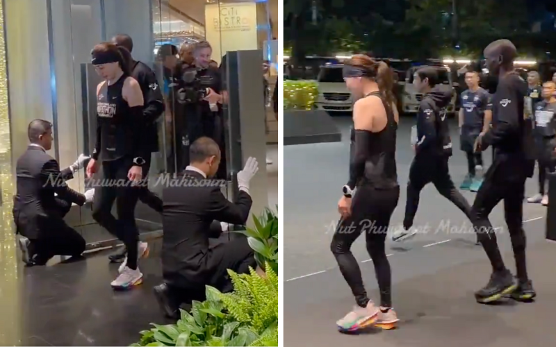 Eliud Kipchoge accorded royal treatment during Bangkok half marathon with Queen Suthida