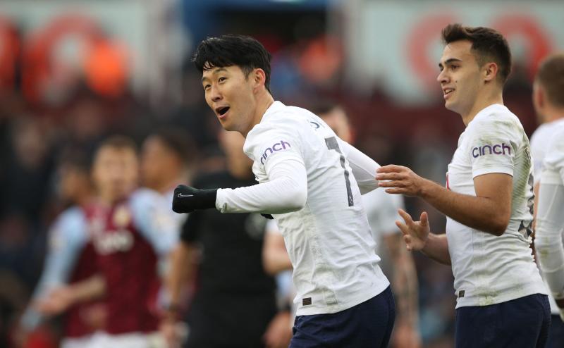 Son hat-trick stuns Villa as Spurs grab on to fourth spot