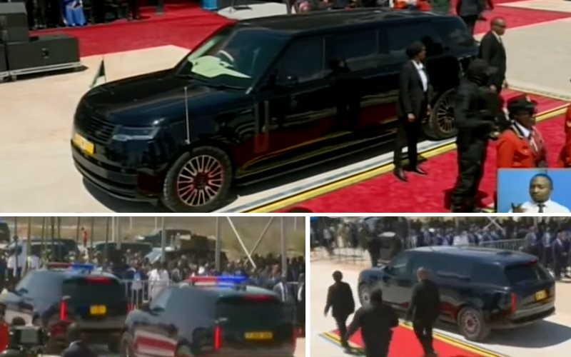 Samia Suluhu's state-of-the-art Range Rover limousine, convoy steal show during swearing-in