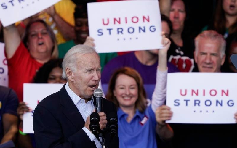 Biden hits campaign trail on labor day, renews attacks on 'extreme right'