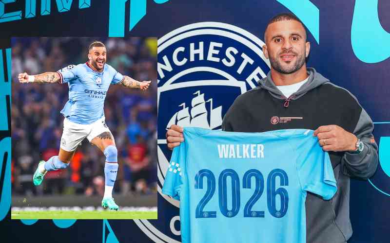 Kyle Walker extends Man City contract until 2026
