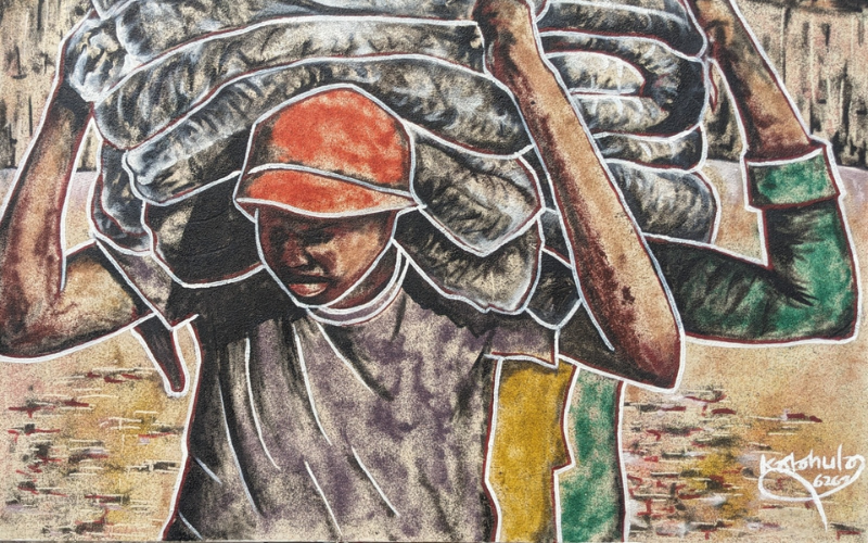 Bearing witness through art: Lango Kabhula spotlights cobalt mining crisis in Congo