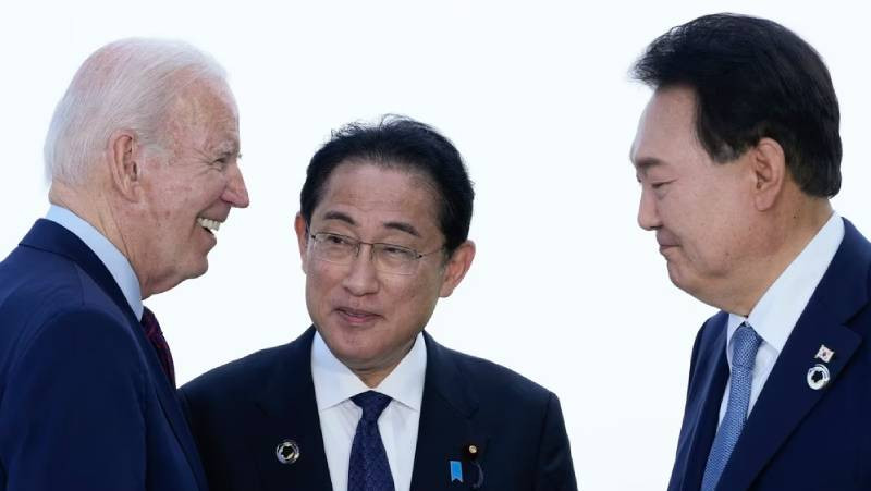 Biden meets Yoon, Kishida to counter North Korea, China