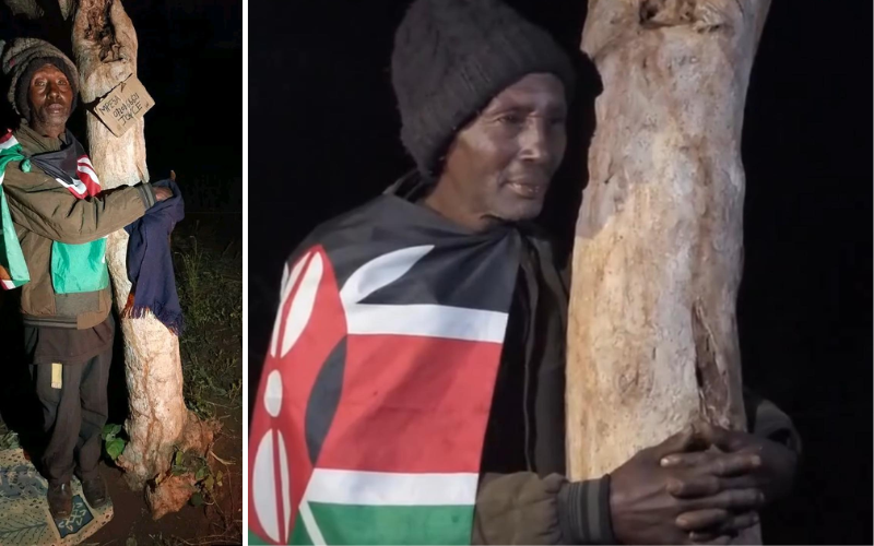 62-year-old Meru man hospitalised after breaking 90-hour tree-hugging record