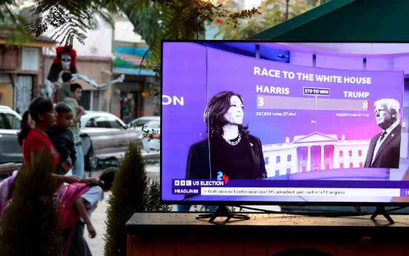 Trump at 99 electoral votes, Harris at 27: US media