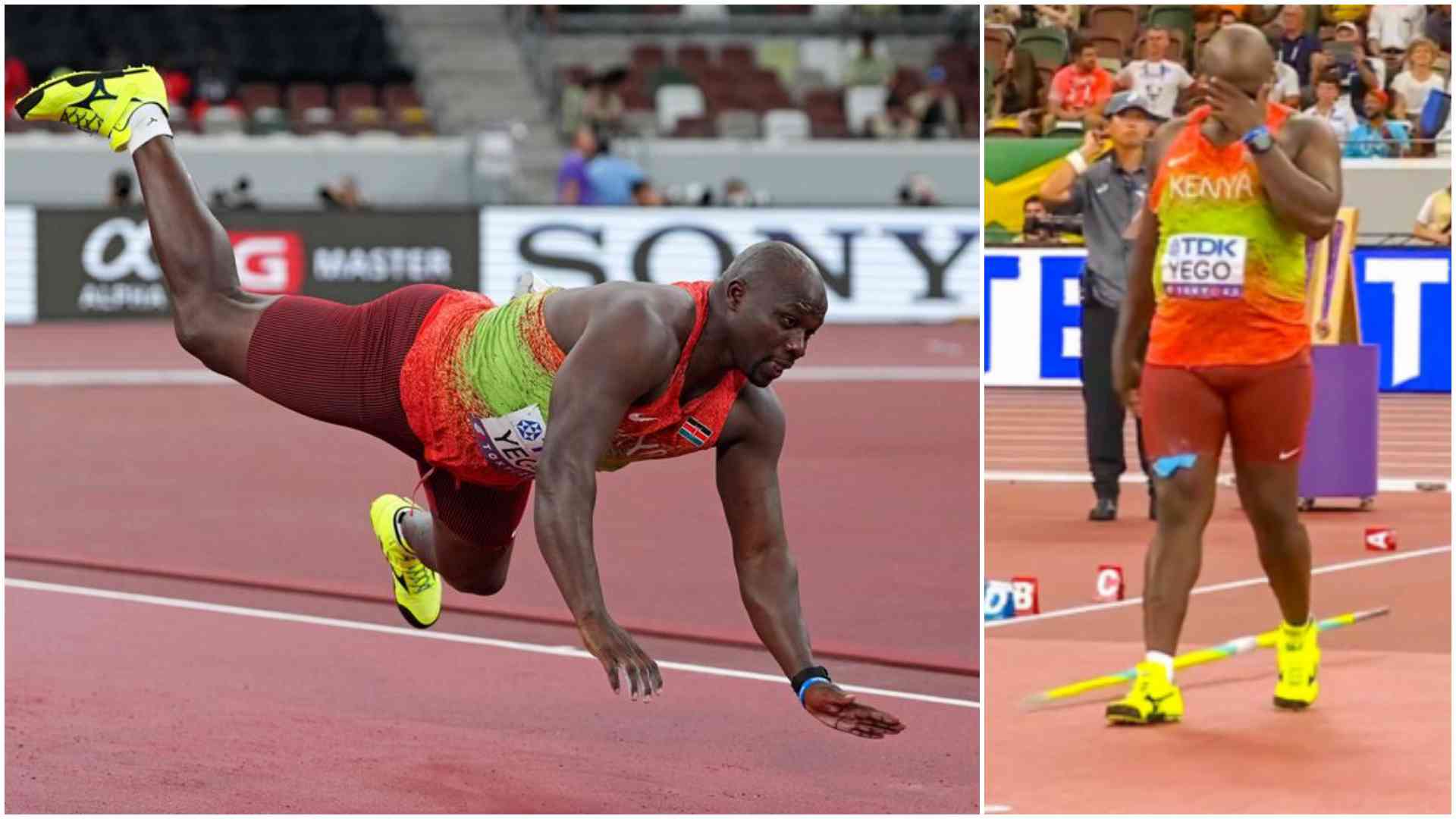 Heartbreak for Yego as ankle injury ends medal hopes in Tokyo Javelin final