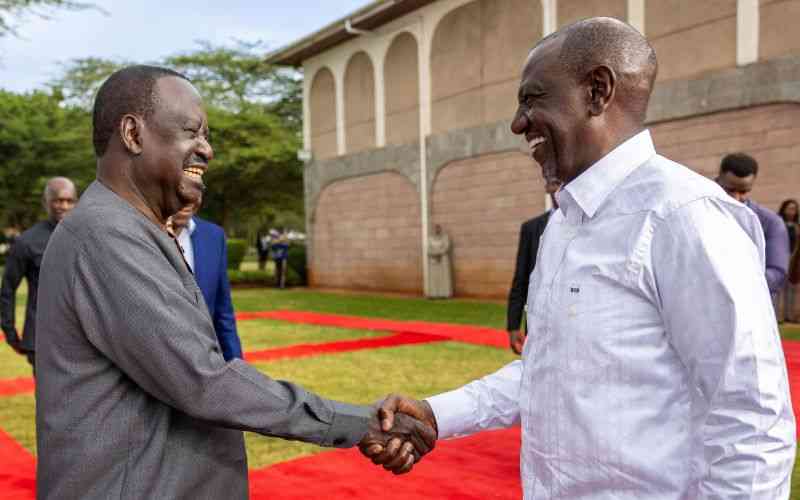 Raila joins Ruto at National Executive retreat in Kajiado