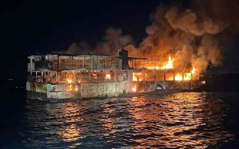 Five dead, 86 missing after fire guts passenger ferry in Philippines