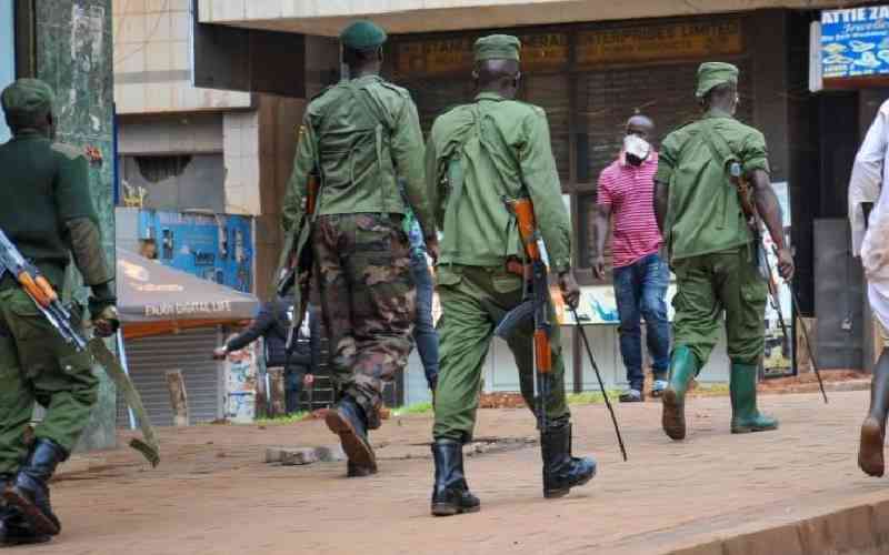 One suspect shot, 6 arrested; Uganda police seize bomb materials