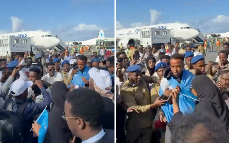 VIDEO: Referee Omar Artan receives hero's welcome in Somalia after US entry denial
