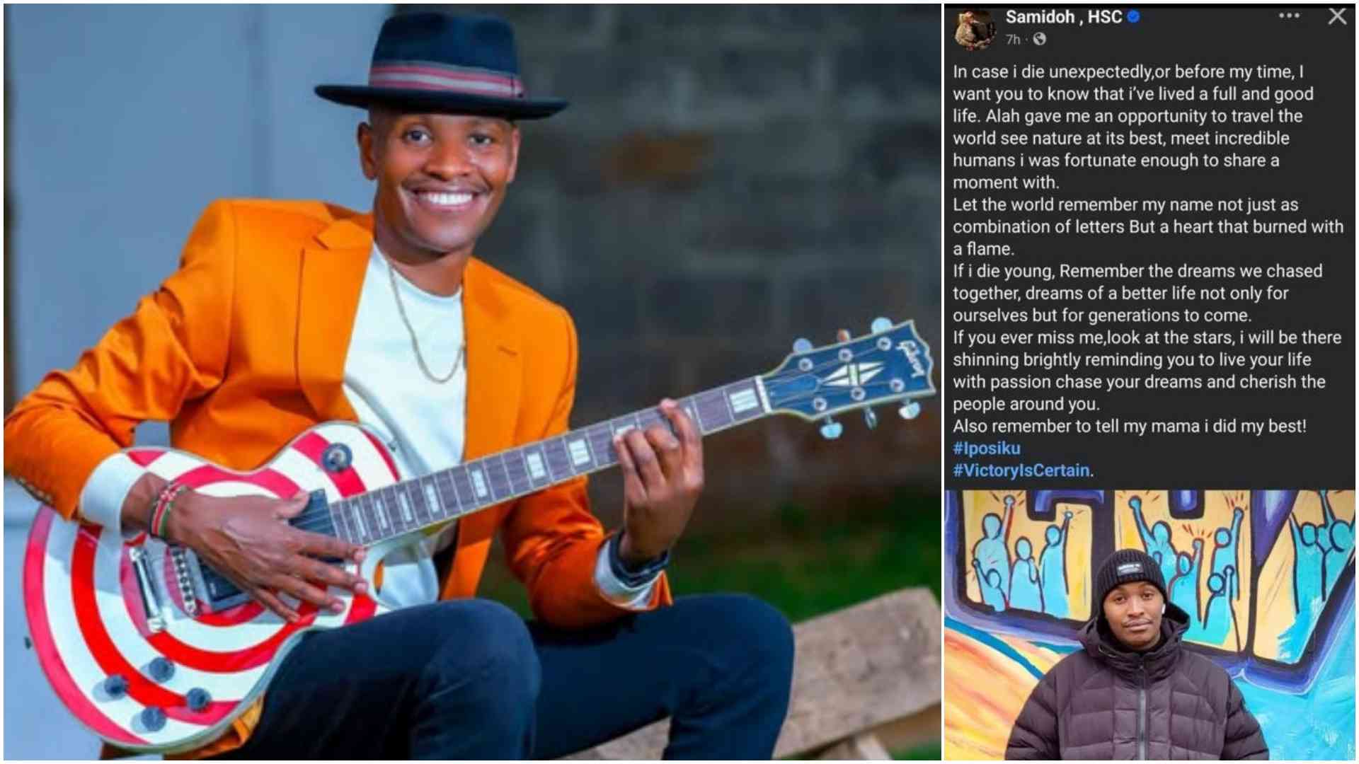 Samidoh's cryptic post sparks concern over his safety after 'Wantam' chants during performance