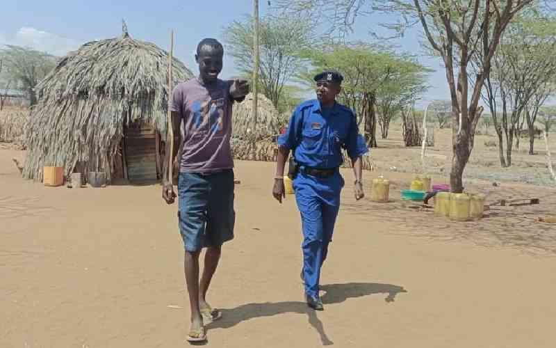 Traumatised policeman rescued from construction site in Turkana