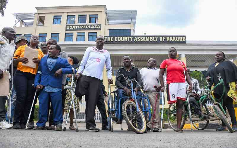 PWDs seek suspension of Nakuru budget over Sh27.5m disability funds