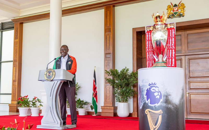 Ruto joins jubilant Kenyan fans in celebrating Arsenal's EPL win after 22-year wait